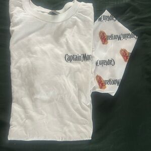 White Captain Morgan T-Shirt and Hank